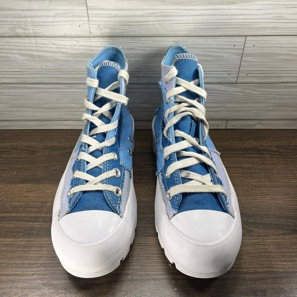 Converse Chuck Taylor All Star High Lugged Denim Patchwork Women's Shoes - W 7.5 - Picture 7 of 11
